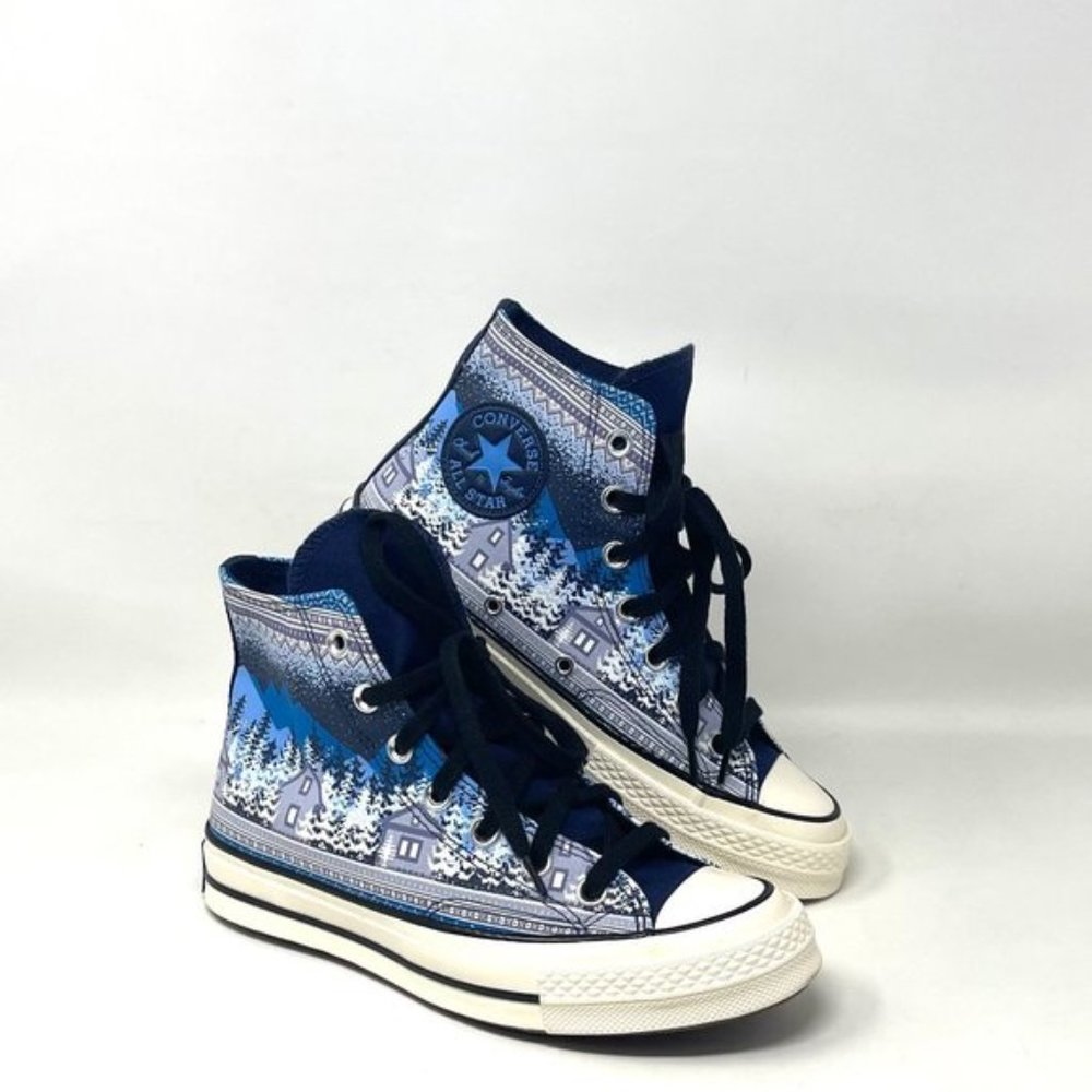 💖MEGA SALE💖Converse Chuck 70 Holiday Midnight Navy Egret Black Women  172135C